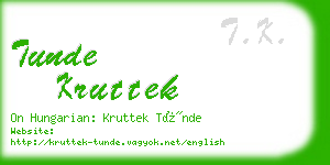 tunde kruttek business card